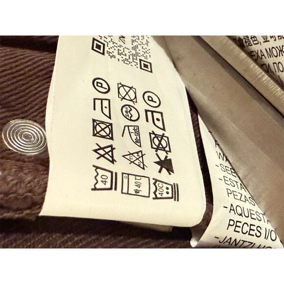 ZARA Jeans Womens Size 12 Brown Straight Leg 5-Pocket High Rise Denim - Picture 8 of 8